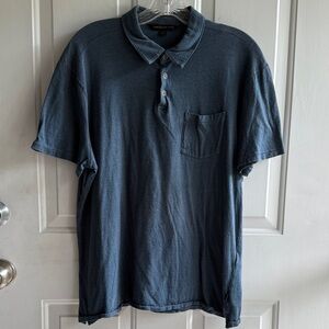John Varvatos 100% Cotton Men's Blue Polo Shirt
